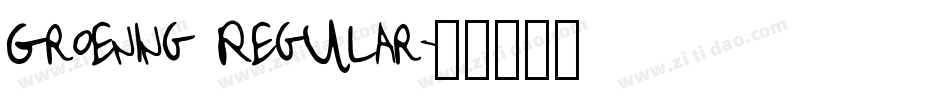Groening Regular字体转换